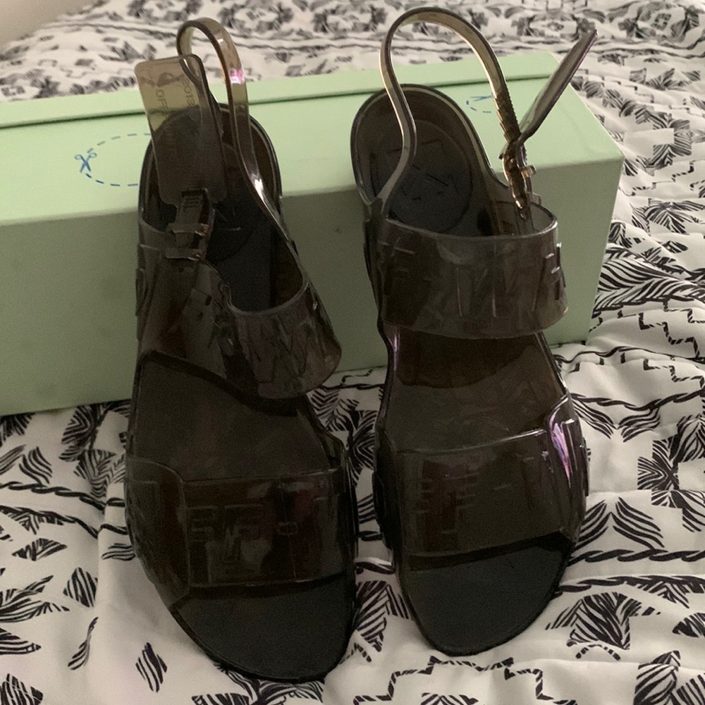 Off White Jelly Sandals